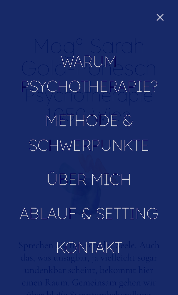 Screenshot Website mobile psychotherapie-gold.at